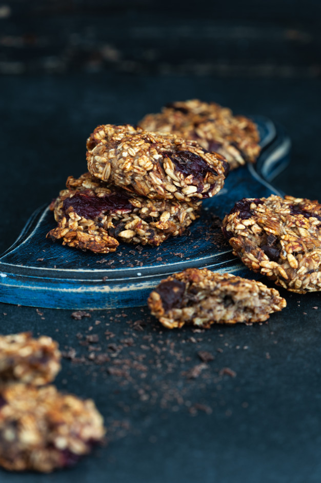 galletas avena pasas y plátano